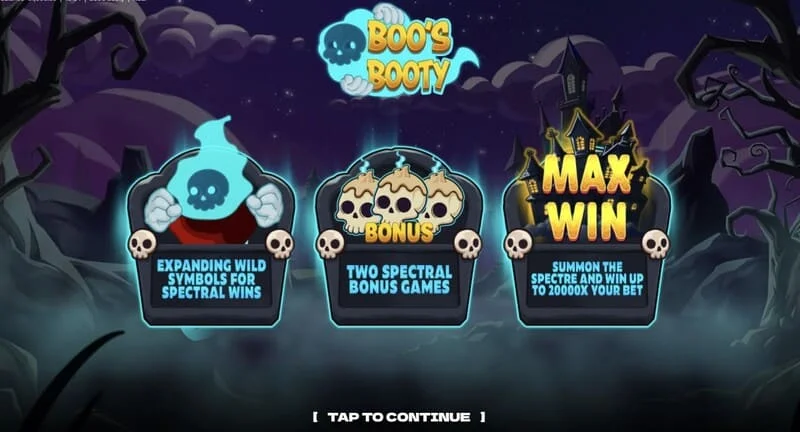 Boo's Booty - बोनस फीचर्स और फीचर खरीदें टेबल